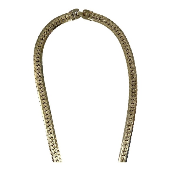 Vintage Gold Tone Cocktail Necklace with Crystal Accents - Picture 7 of 9